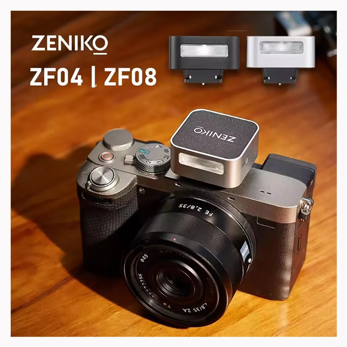 ZENIKO ZF04 ZF08 Mini Retro Flash Light - Wireless Camera Flash