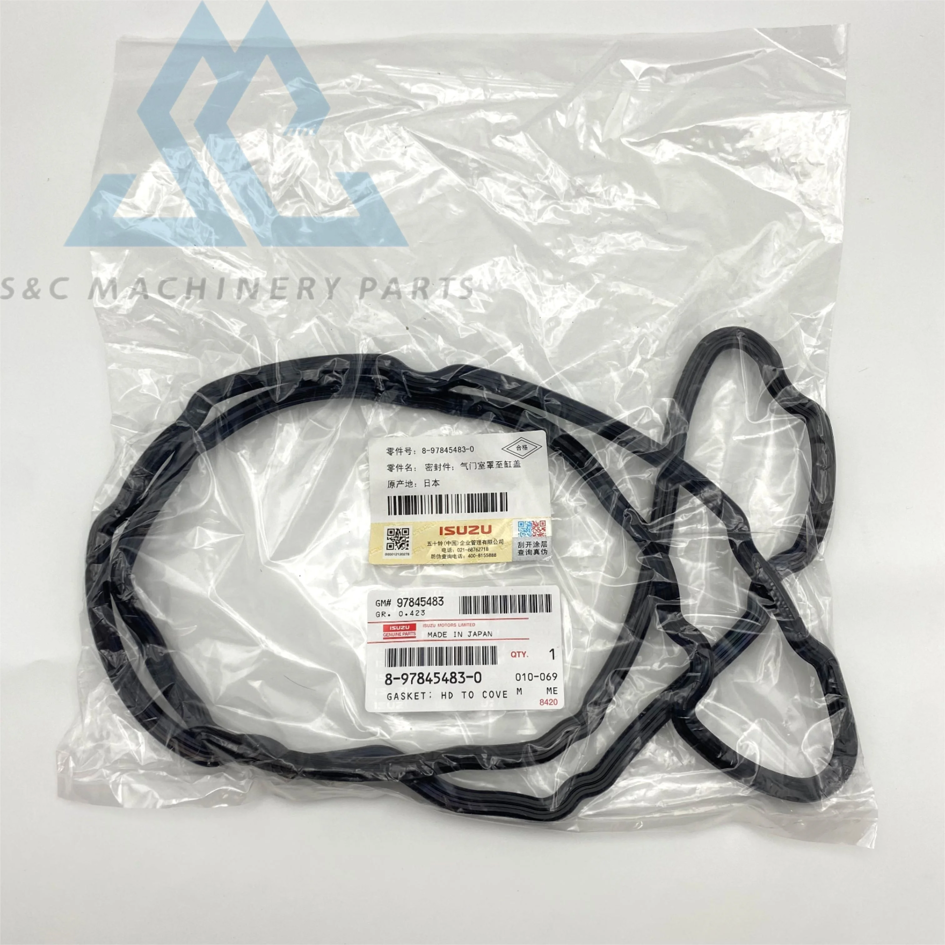 Genuine New Cylinder Head to Cover Gasket 4HK1 for Sany, Sumitomo 