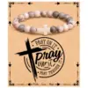 Bracelet zèbre rose PRIER SUR CETTE CARTE PNAY