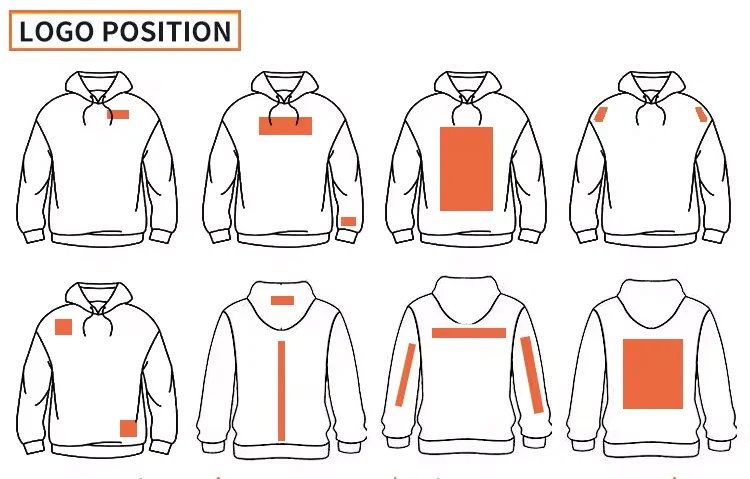 Custom Embroidered Screen Puff Printing Plain Sweatshirts Sublimated Blank Custom Logo men's hoodies