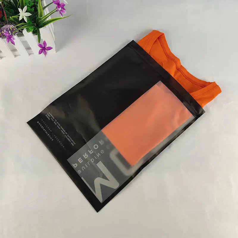 Custom Eco friendly plastic ziplock bags clothing bag organizer packaging bags for clothes supplier