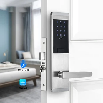 Multi Style High Intelligent Front Door Entrance Electric with Key Card Ttlock BLE Smart Security Doors Lock