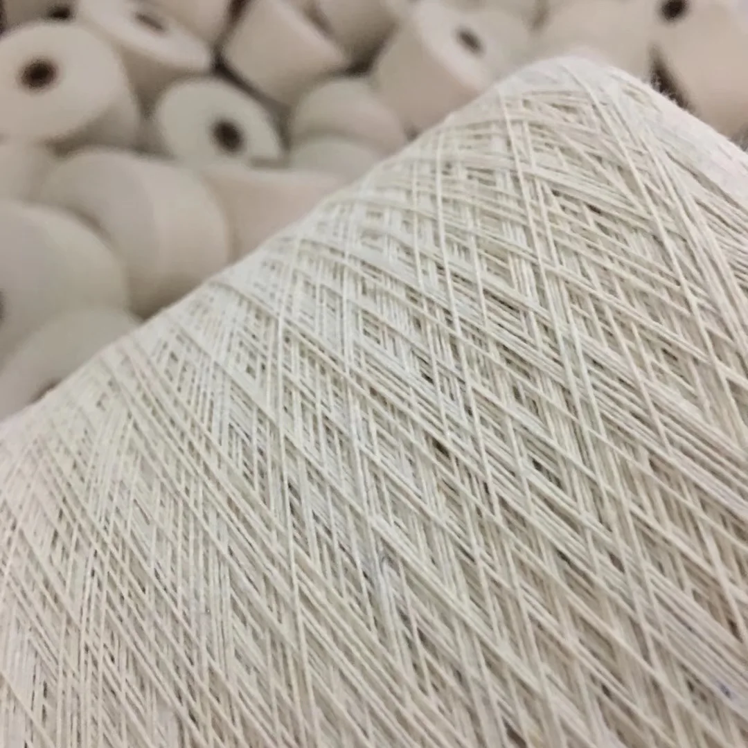 wholesale Ne 6s/1 polyester cotton blended gloves yarn for gloves knitting dyed raw white yarn