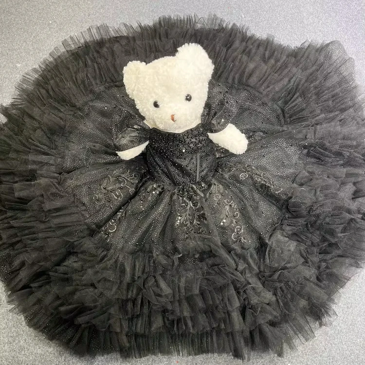 black teddy dress Moschino Teddy Bear cotton sweatshirt dress