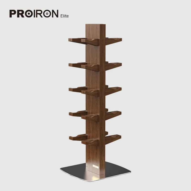 PROIRON  12kg Luxury Gift Round Fashion Chrome Slivery Stainless Steel Wooden Handle Dumbbell,hand Made Dumbbell