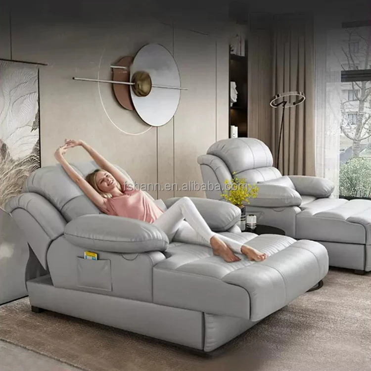 Modern Pull Out Sleeper Sofa Recliner White Color Sleeper Sofa Living ...