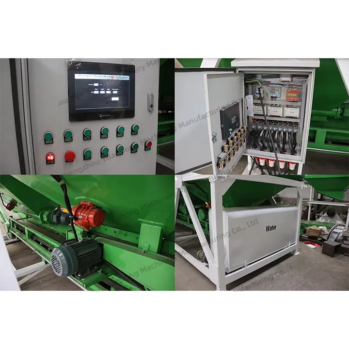 New Concrete Mixing Batching Machine Automatic Weighing Batching Machine Mixer With Belt Conveyor