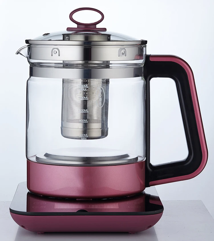 New Design Digital Temperature Control Electric Health Pot Tea Infuser Automatic Multifunction Glass Cooking Kettle with CB