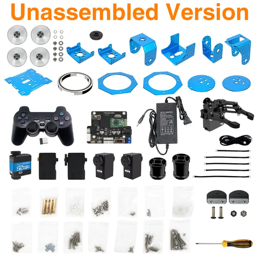 Hiwonder XArm 1S Robotic Arm with Intelligent Bus Servo STEAM Educational Tool for Coding and Programming