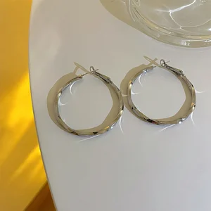 Simple Geometric Wholesale Earrings European American Style Daily Wearing Alloy Lady Classic Fashion Hoop Earrings