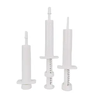 Top Famous 1ml Veterinary Syringe Vaccinator Authentic Plastic Vet Equipment with Adjustable Feature Animal Cattle Vaccinations