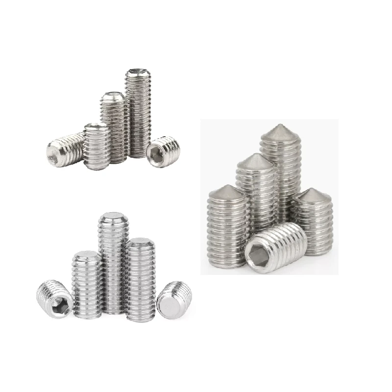 product professional manufacture stainless steel 304 a2 set screws m2 m16 concave with hexagon driver-41