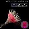 Perles fixes en silicone pour les quatre coins - Rouge