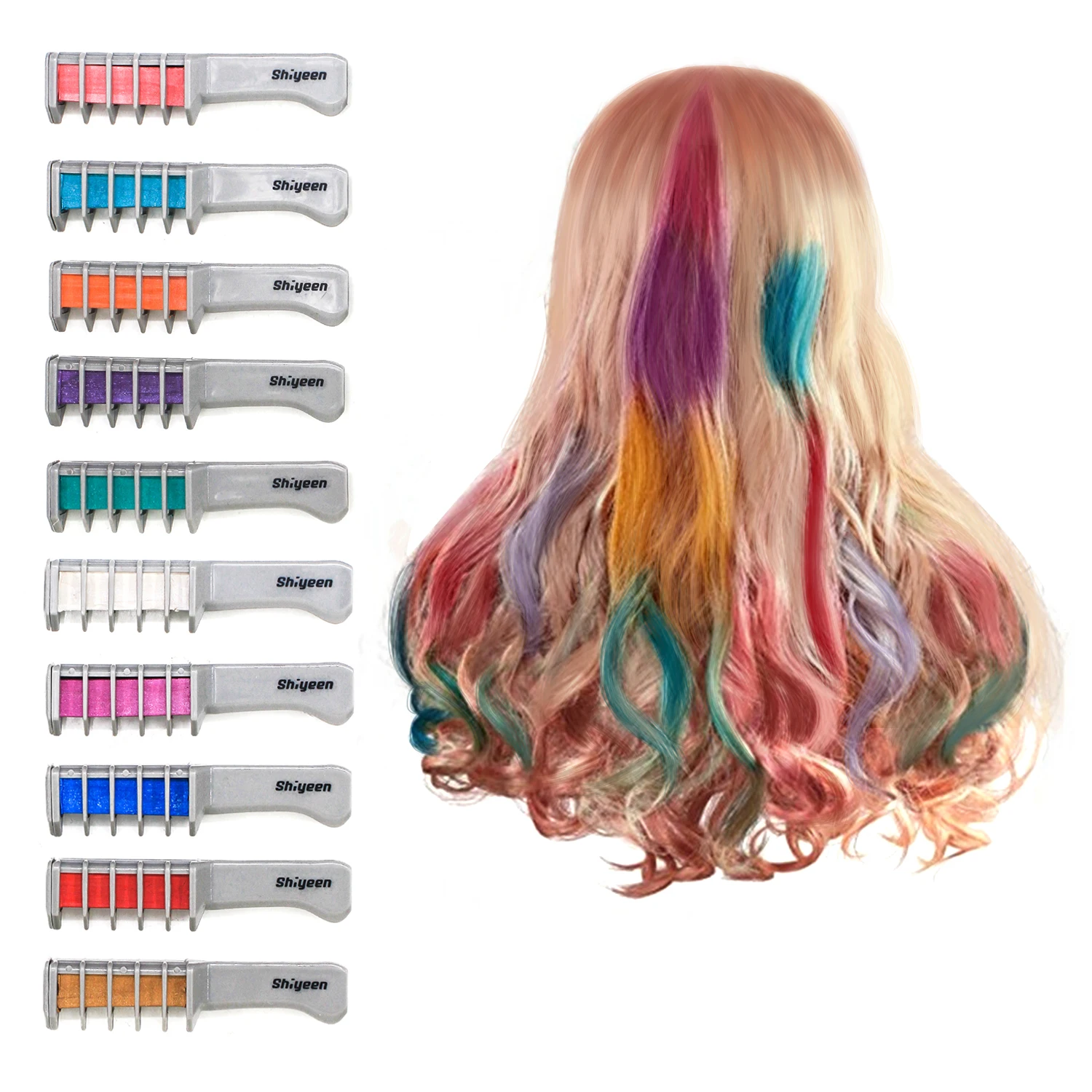 How to DYE kid's hair with HAIR CHALK. Quick and safe coloring for kids 