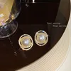 5-Gold Pearl Diamond Ear Clips