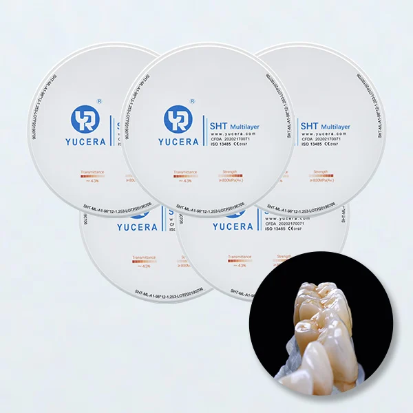 Dental Material 98mm Open System ST Multilayer Zirconia Blank Zirconia Blocks