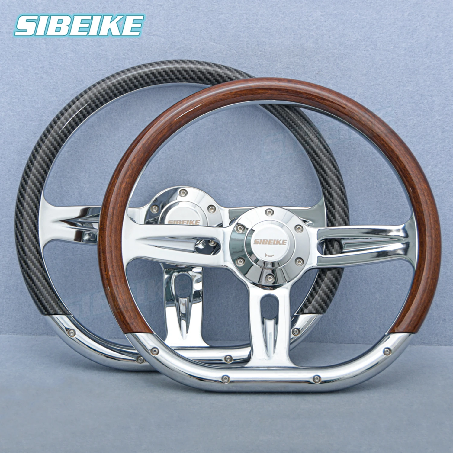 14 Inches Wood Grain Grip Vintage Steering Wheel 2 Inches Deep 14 Inches Wood Grain Grip Vintage Steering Wheel 2 Inches Deep