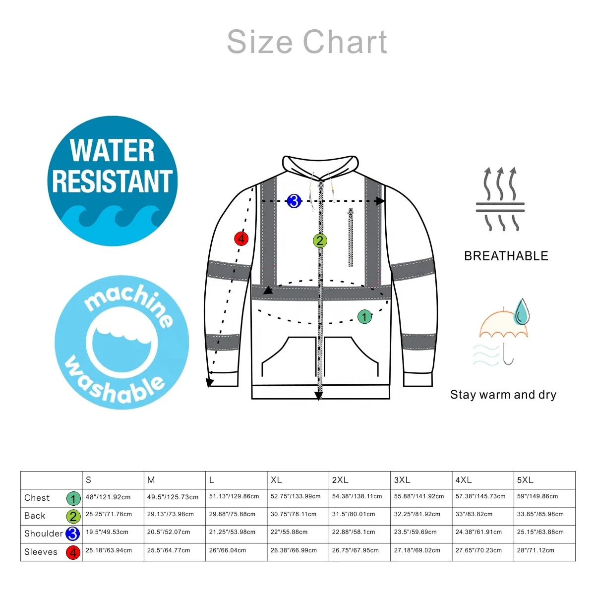 100% толстовка из полиэстера 107 класса 3 Флисовая теплая Светоотражающая с
