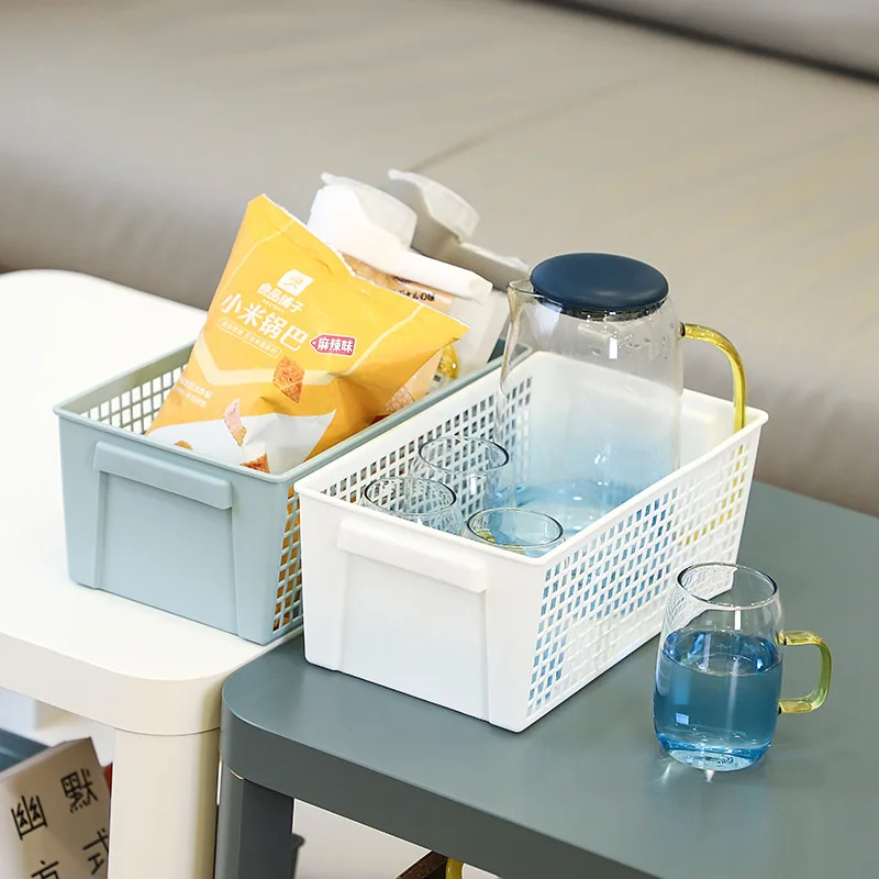 Snack Rectangle Frame Desktop Snack Portable Rectangular Plastic Frame Home Storage Basket ...