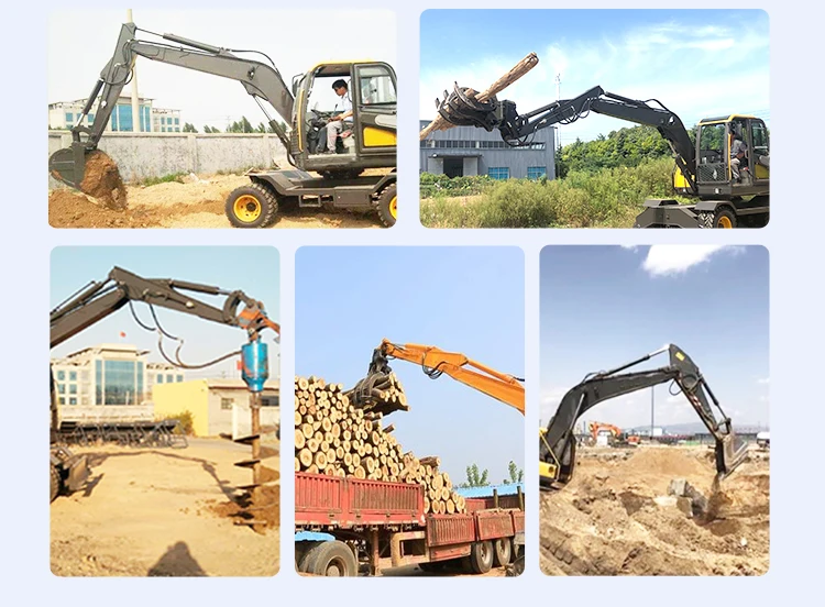 Earthmoving Machinery 9 Ton 10 Ton Excavator Hwl110 Wheel Excavator