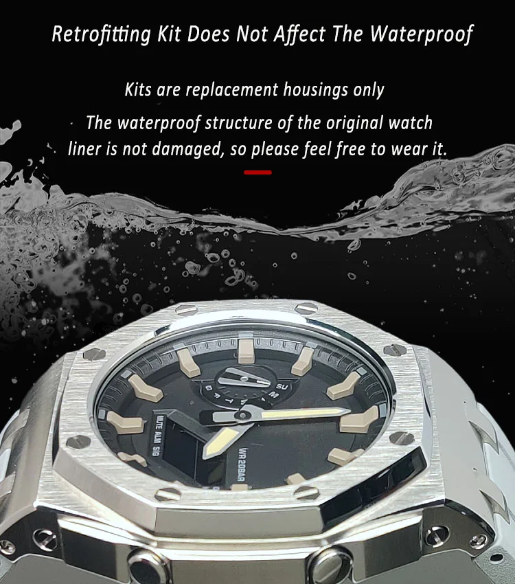 G SHOCK GA2100 /GM2100 CASIOak Offshore Version Mod Kit 316 Stainless ...