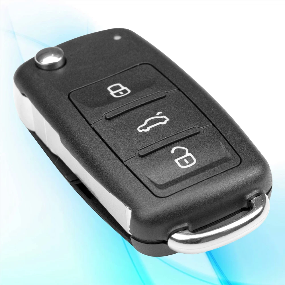 MS 3Buttons 433MHZ ID48 Chip 5K0837202AD Folding Car Remote Control Key for Volkswagen Auto Vehicle Key HU66 Blade Blank Key Fob