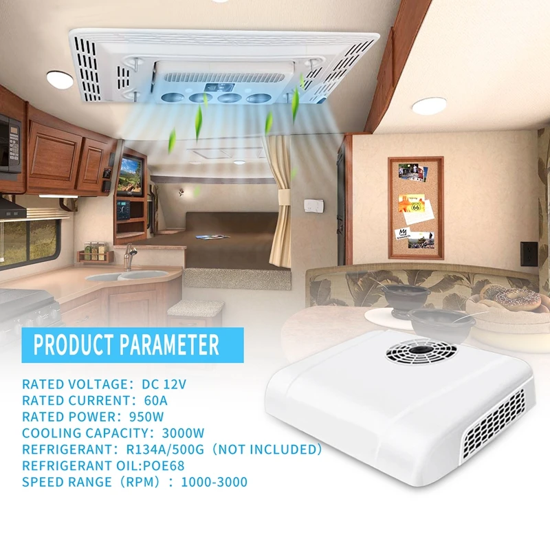 Universal Under Compressor Dash Aircon Portable 24v Rv Ac Dc Car Roof ...