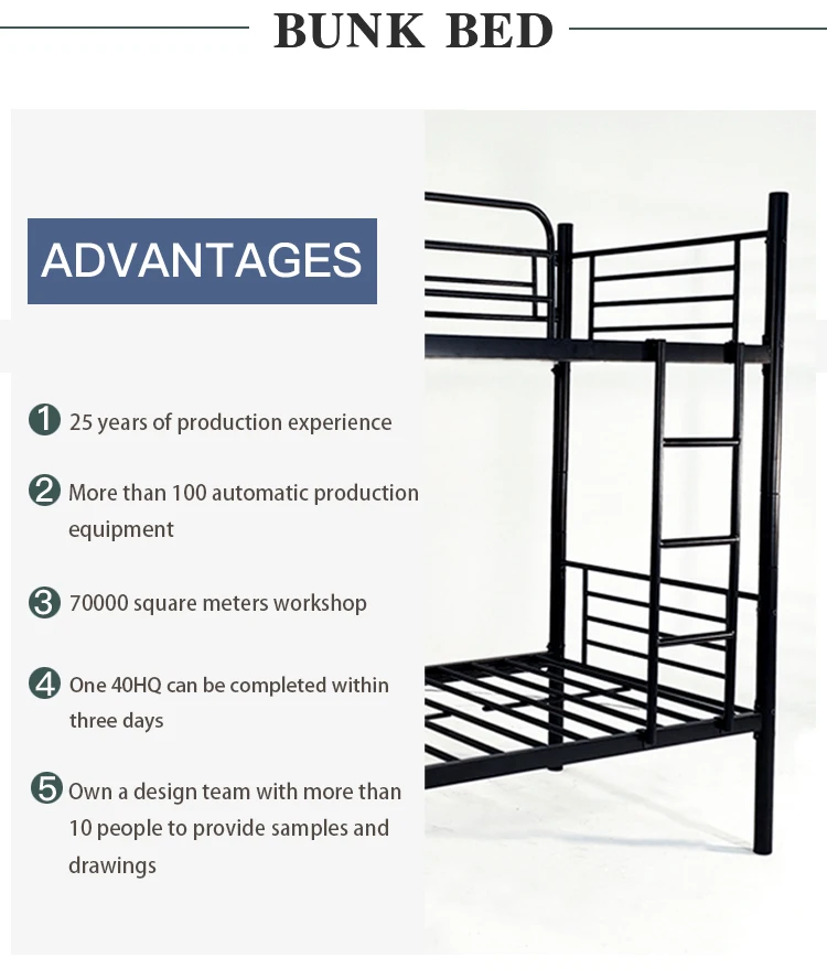 Junqi Wholesale Bunk Bed For Adult Modern Heavy Duty Double Metal