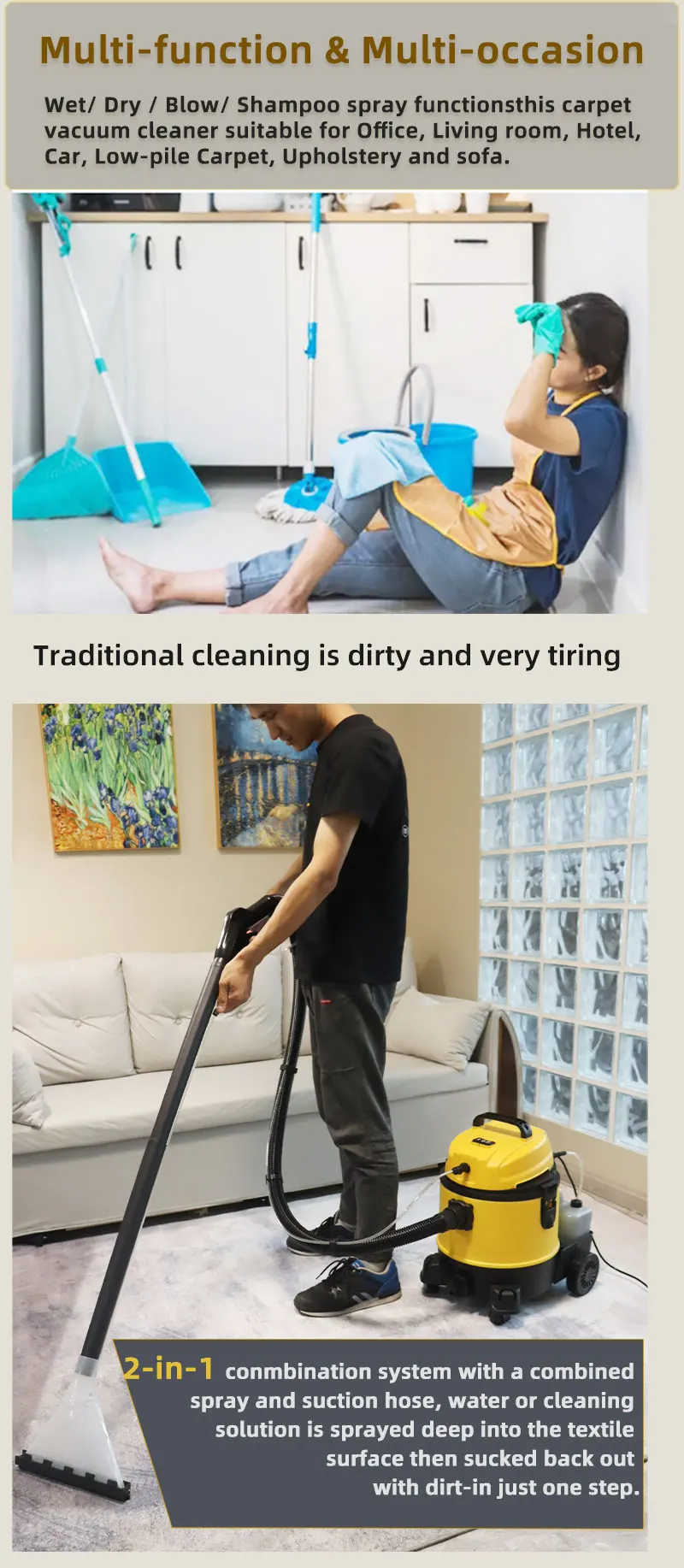 Eako 2022 High Inquiries Washing Carpet And Car Seat Shampoo Vacuum