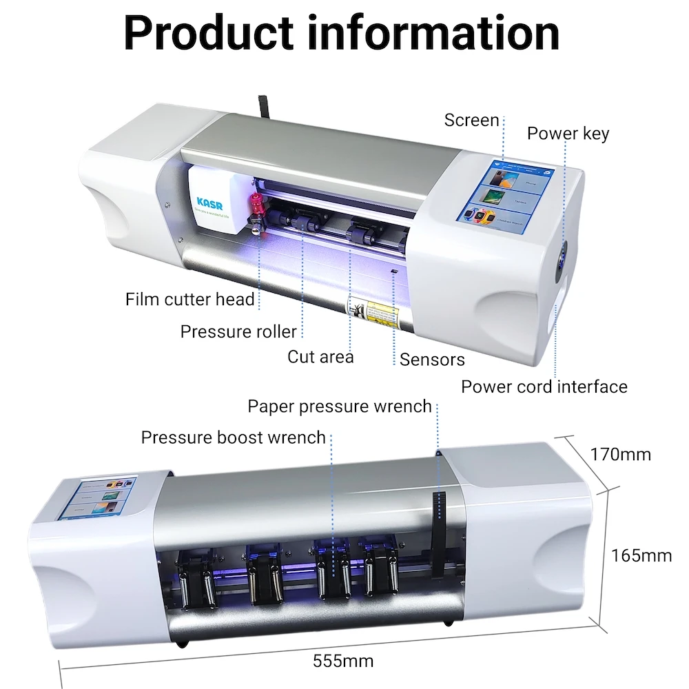 Kasr High Quality Automatic Phone Tablets TPU Hydrogel Film Cut Plotter Screen Protector Cutting Machines