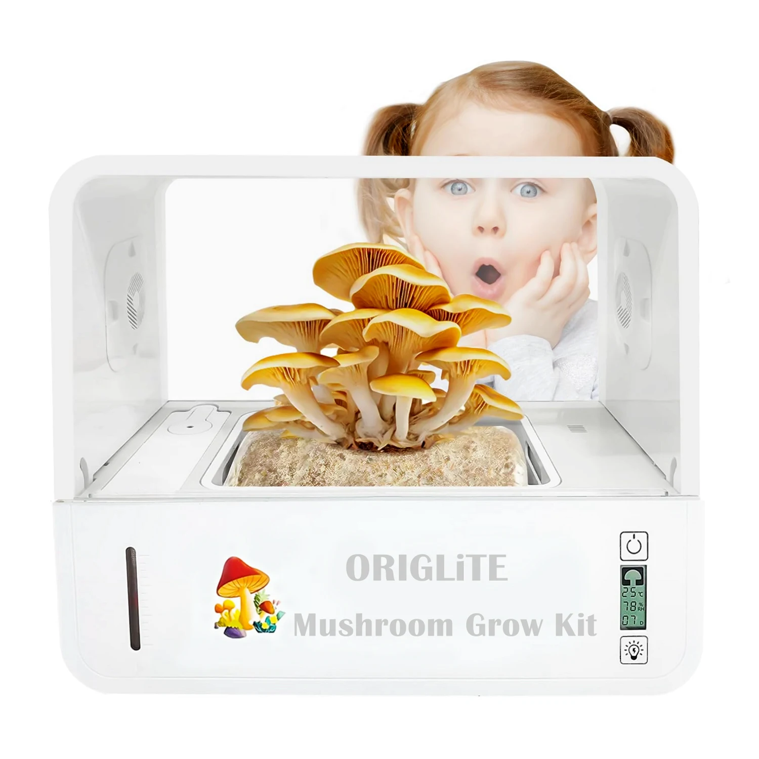 Custom Small Size Hydroponic Mushroom Grow Box Kit with LCD Screen ABS Material