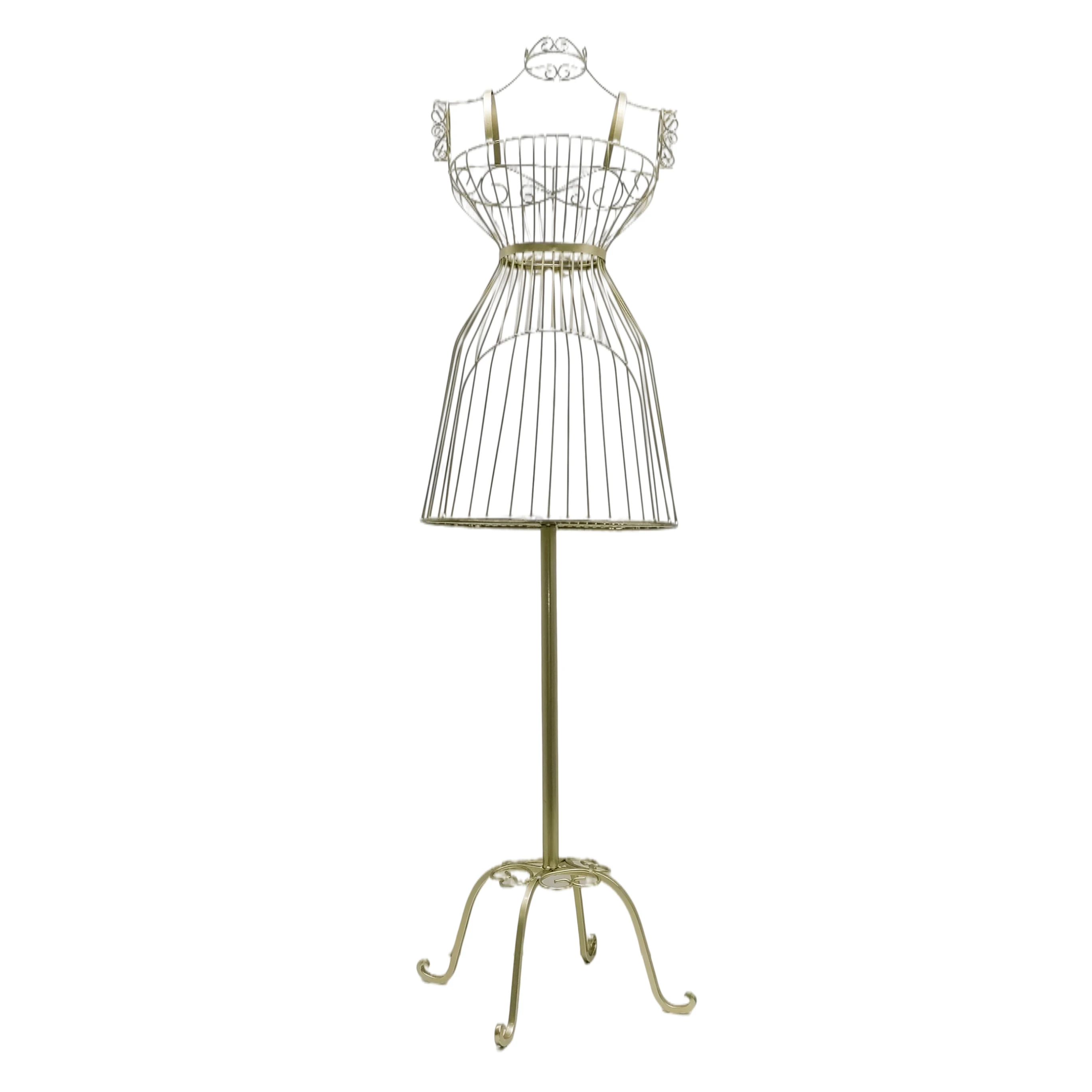 Clothing Store Fashion Lady Display Dress Form Torso Model Women Upper Body  Hollow Metal Wire Half Body Female Mannequin