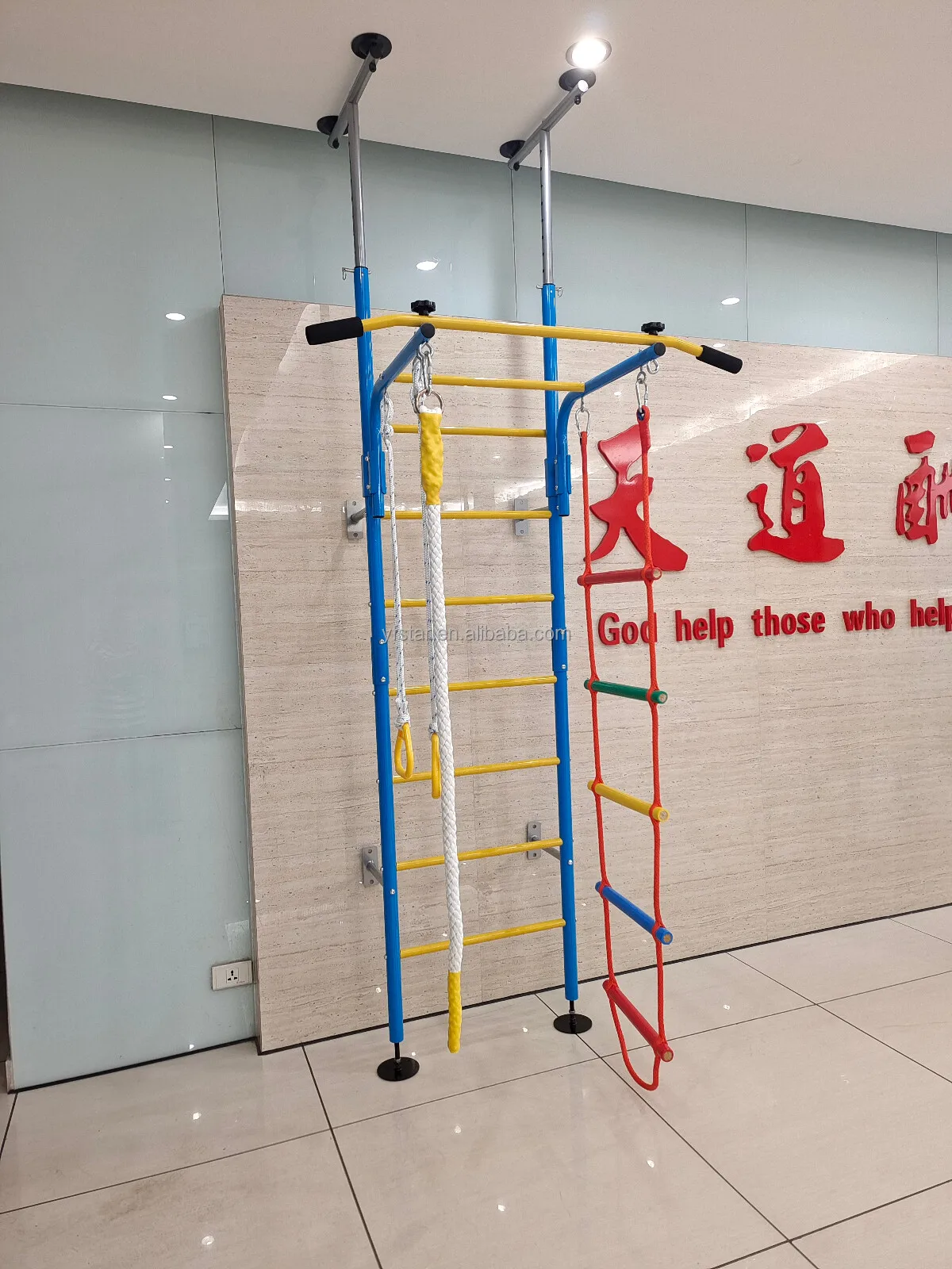 钢制瑞典式梯墙套装 儿童健身栏杆 瑞典式体操墙体操栏杆 体操用具