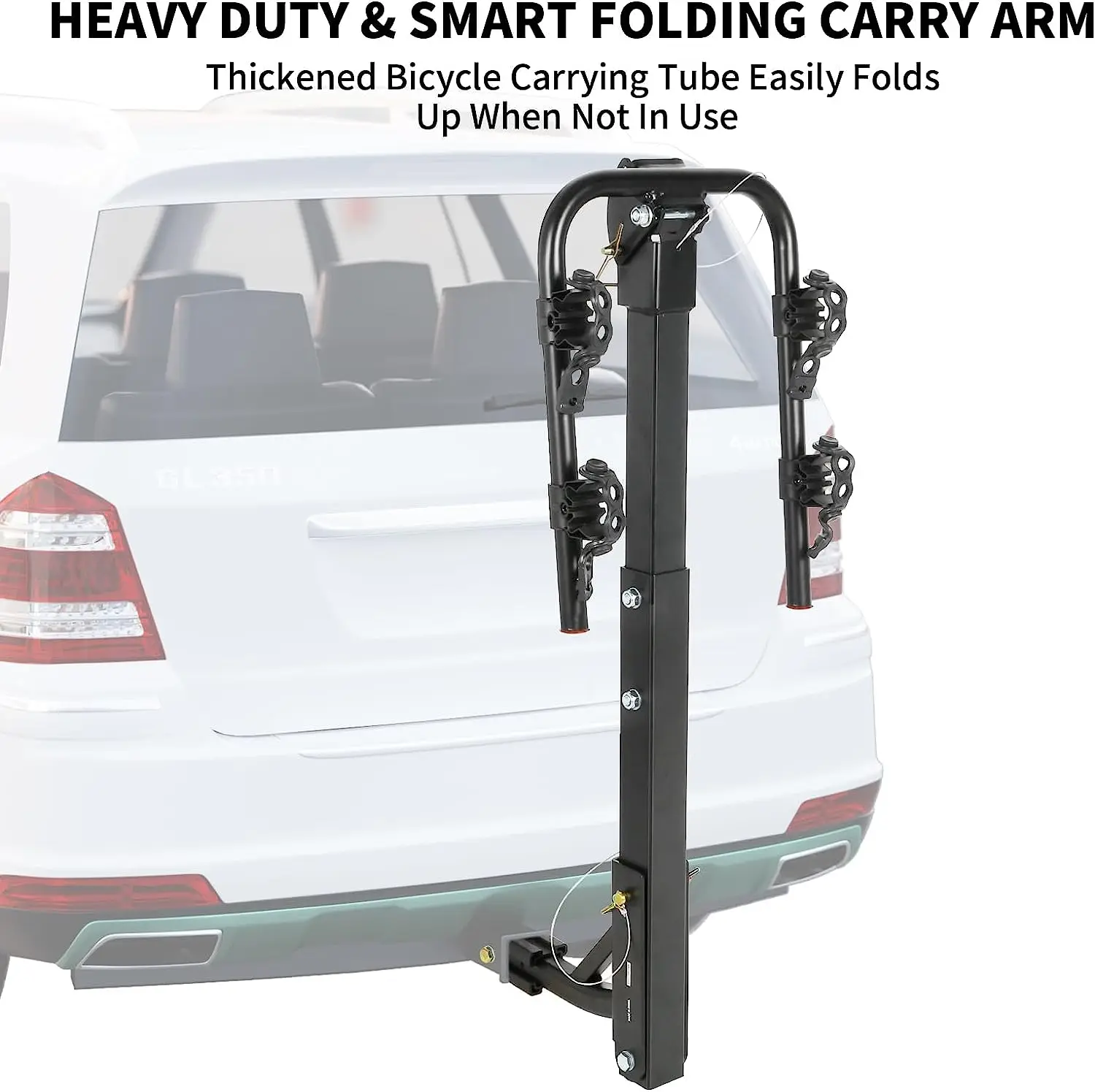 Pluma Fold Rear Rack Universal Adjustable Foldable Swing 2 3 4 Bike Carrier