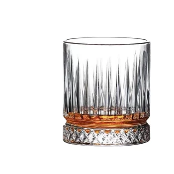 European Whiskey Glass Crystal Glass Vodka wine glasses Beer glasses Creative Classic striped wine glasses