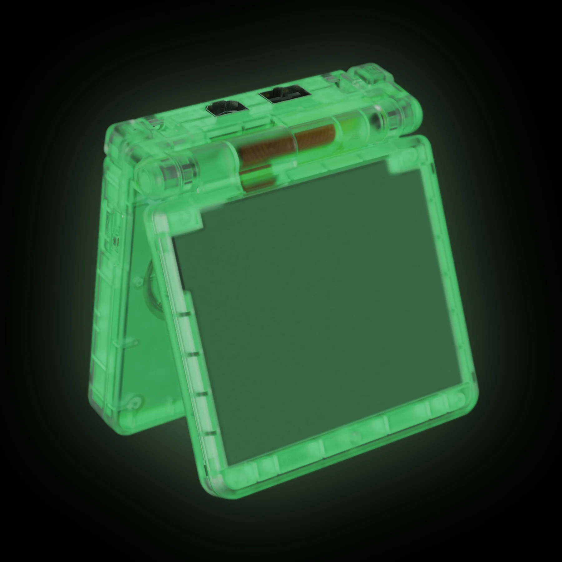 発光グリーン交換フルシェルとGBA SP用ボタン | ゲームボーイ 