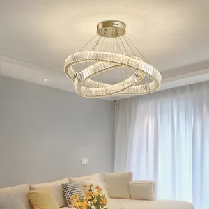 JACKSUN Italian-Style Modern Minimalist Chandelier for Living Room Bedroom Pendant Light