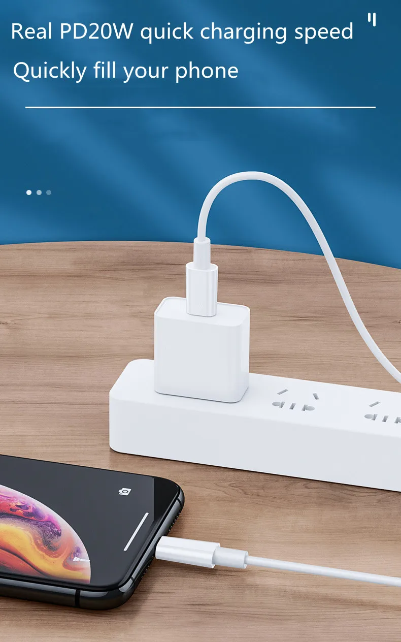 1m Usb C Cable Original Type C To 8 Pin 20w Pd Cable 3a Fast Charging