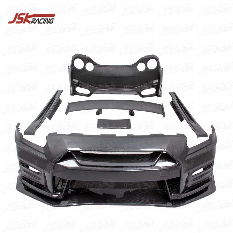 2017 Ver Nismo Style Half Carbon Fiber Bodykit Body Kits Bumper For 2008-2016 Nissan GTR R35