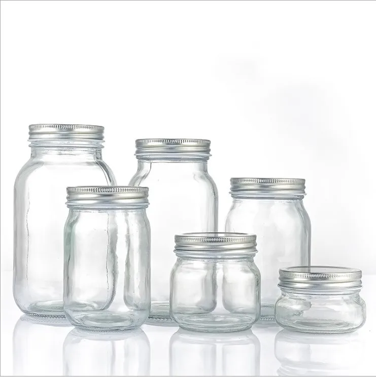 500ml Mason Bottle Beverage Bottle Glass Storage Jar 16oz Glass mason jar with lid