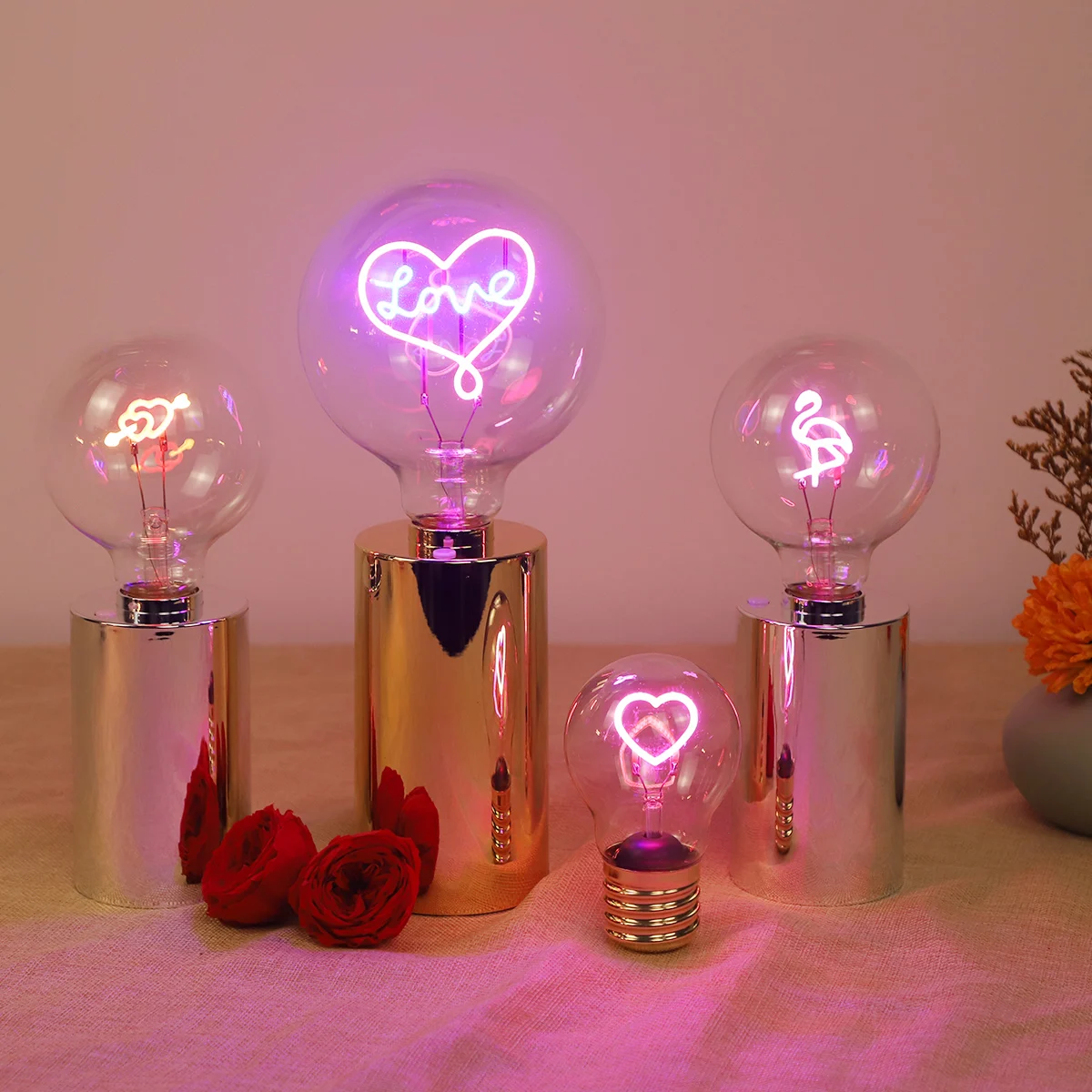 Luci Decorazione Bar Matrimonio Alimentate a Batteria Luci Stilizzate Lampadina Alfabeto Segnale Luminoso Festa
