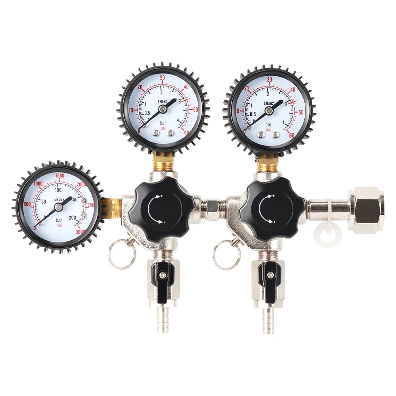 Dual Gauge CO2 Regulator For Draft Beer & Homebrew Kegs - Includes Check Valve, CGA320 Connection 6 thumbnail image