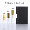 Avec le pulvérisateur d'or + la carte de papier noire