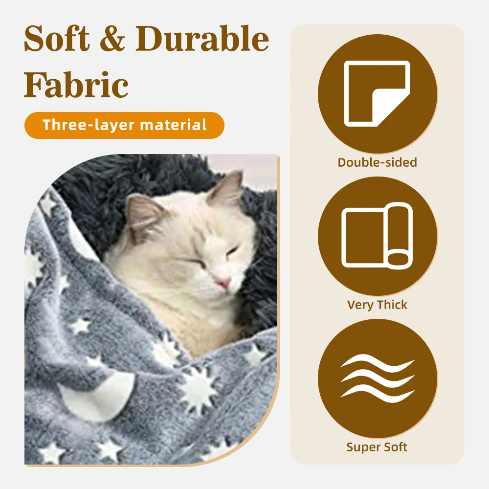 Winter Extra Thick Double Blanket Autumn Winter Style Plush Self-heati - product detail 3