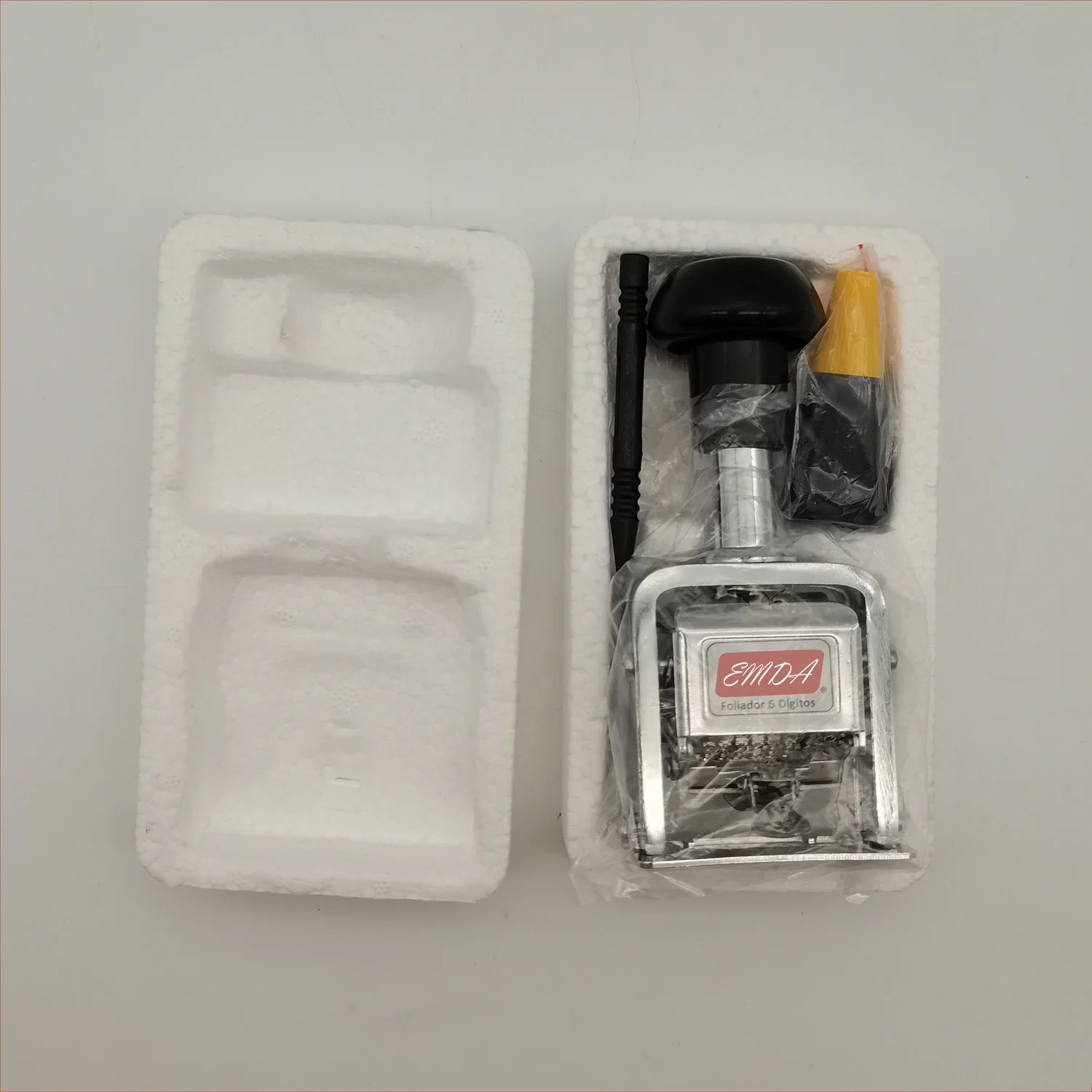 Wholesale 6 Digit Serial Number & Date Stamp Auto-inking Machine Hand Manual Page Auto Numbering for Office Use Metal Structure