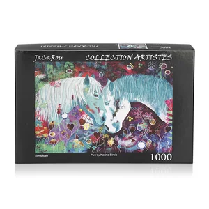 High Quality Rompecabezas Para Ninos Cartoon Anime Two White Horses Jigsaw Puzzle 1000 Pieces