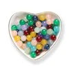 8mm Imitation Jade Glass Beads - Random Color Mixing
