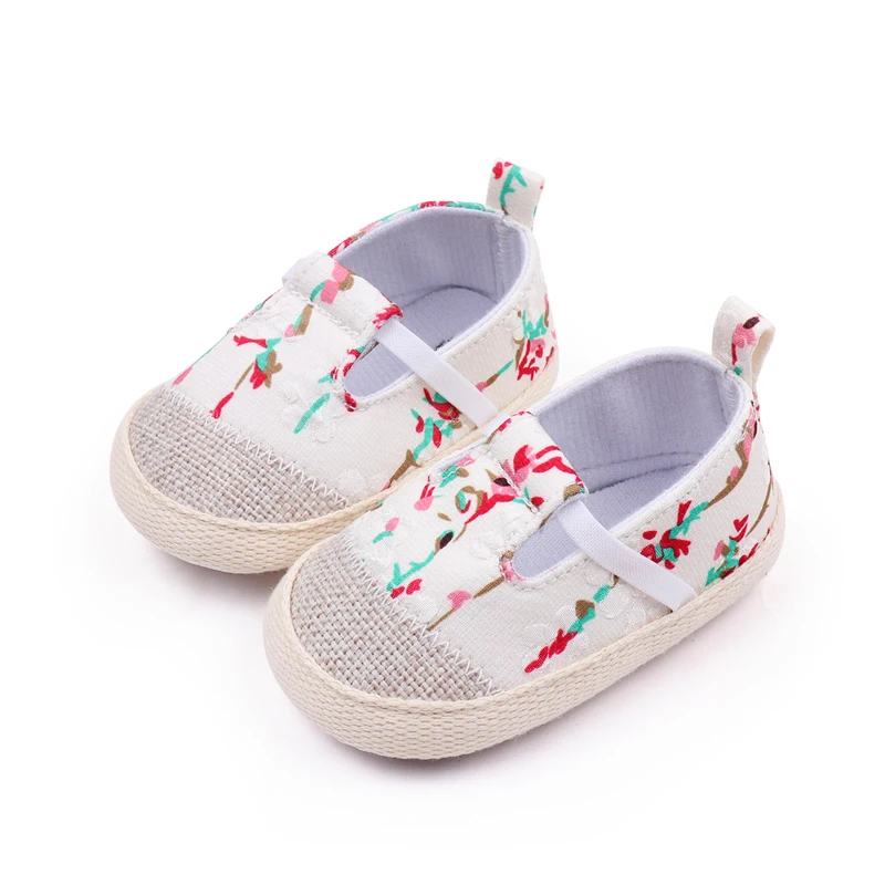 Baby Spring and Autumn New Fresh Small Floral Soft-soled Elastic Sleeve Walking Shoes supplier