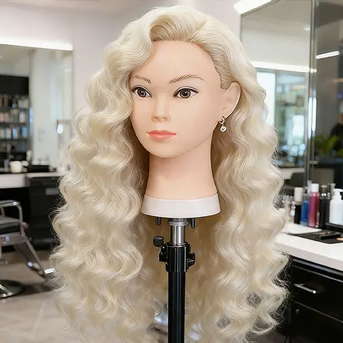 85% Real hair styling head apprentice practice mannequin head