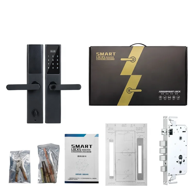 New Design Fingerprint Main Epic Digital Door Lock by Wifi Tuya Smart Life APP